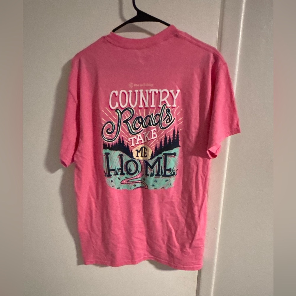 A Girl Thing Vibrant Pink Tee - Picture 2 of 4